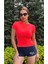 Pembe Fitted/vücuda Oturan Crop T-Shirt 2
