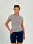 Gri Fitted/vücuda Oturan Crop T-Shirt 3
