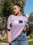 Kadın Oversize Fit Bisiklet Yaka Baskılı Kısa Kollu T-Shirt 1