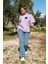 Kadın Oversize Fit Bisiklet Yaka Baskılı Kısa Kollu T-Shirt 3