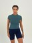 Petrol Yeşili Fitted/vücuda Oturan Crop T-Shirt 1