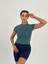 Petrol Yeşili Fitted/vücuda Oturan Crop T-Shirt 2