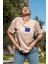 Kadın Oversize Fit Bisiklet Yaka Baskılı Kısa Kollu T-Shirt 1