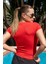 Kırmızı Basic Fitted T-Shirt / Vücuda Oturan Kesim 5