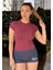 Mürdüm Fitted/vücuda Oturan Crop T-Shirt 2
