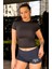 Siyah Fitted/vücuda Oturan Crop T-Shirt 1