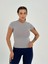 Gri Fitted/vücuda Oturan Crop T-Shirt 2
