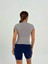 Gri Fitted/vücuda Oturan Crop T-Shirt 5