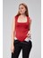 Kırmızı Astarlı Sıfır Kol Kare Yaka Dekolteli Çıtçıtlı Bodysuit 3