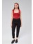Kırmızı Astarlı Sıfır Kol Kare Yaka Dekolteli Çıtçıtlı Bodysuit 5