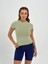 Yeşil Fitted/vücuda Oturan Crop T-Shirt 1
