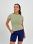 Yeşil Fitted/vücuda Oturan Crop T-Shirt 4
