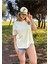 Kadın Baskısız Basic Pamuklu Oversize T-Shirt 2