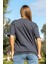 Kadın Oversize Fit Bisiklet Yaka Baskılı Kısa Kollu T-Shirt 4