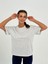 Kadın Gri Baskısız Basic Pamuklu Oversize T-Shirt 4