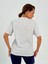 Kadın Gri Baskısız Basic Pamuklu Oversize T-Shirt 5