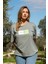Kadın Oversize Fit Bisiklet Yaka Baskılı Kısa Kollu T-Shirt 1
