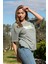 Kadın Oversize Fit Bisiklet Yaka Baskılı Kısa Kollu T-Shirt 2