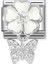 Composable Classic Charms Steel, 925 Sterling Silver, Enamel And Cz White Flower With Butterfly Renkli 1