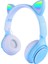 M6 Pro Cat Rgb LED Işıklı Ayarlanabilir ve Katlanabilir Kulak Üstü Bluetooth Kulaklık 1