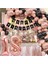 Happy Brithday Rosegold Siyah Renk 18 Yaş Rakamlı Doğum Günü Parti Kutlama Seti 1