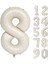 Happy Brithday 18 Yaş Rakamlı Gold ve Beyaz Renk Doğum Günü Parti Kutlama Seti 3
