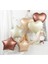 Kalp ve Yıldız Rose Gold Krem Folyo Balon Seti Doğum Günü Kutlama Parti Süsleme Seti 1