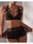 BscitirStore çeyizlik Siyah Dantelli Mini Etekli Babydoll BS9242 1