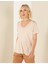 Kadın Krem Melanj Regular Fit Tişört 50246149-VR159 3