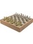 Gifthome Orta Boy Metal Roma Imparatorluğu Satranç Takımı Parlak ve Rustik Desenli Sandıklı Mdf TAHTASI(36X36X6 Cm.) 2