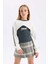 Kız Çocuk Bisiklet Yaka Baskılı Sweatshirt D7038A824WN 1