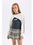 Kız Çocuk Bisiklet Yaka Baskılı Sweatshirt D7038A824WN 3