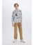 Erkek Çocuk Oversize Geniş Kalıp Kapüşonlu Desenli Sweatshirt D7118A824WN 2