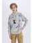 Erkek Çocuk Oversize Geniş Kalıp Kapüşonlu Desenli Sweatshirt D7118A824WN 3