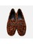 01AYH297630A379 HAKIKI Deri Leopar Kadın Loafer 5