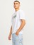 Jack&jones 12262662 Jorportland Block Brandıng Ss Cn Ln Erkek T-Shirt Beyaz 2