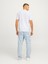 Jack&jones 12262662 Jorportland Block Brandıng Ss Cn Ln Erkek T-Shirt Beyaz 3