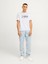 Jack&jones 12262662 Jorportland Block Brandıng Ss Cn Ln Erkek T-Shirt Beyaz 4