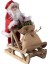 Yılbaşı Aksesuarı Kızakla Hediye Getiren Noel Baba 30 cm 122308 1