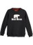 Logo Crewneck Kids Siyah Baskılı Çocuk Sweatshirt 1