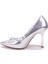 DZA07-388497 Gümüş Abiye Topuklu Kadın Ayakkabı 3