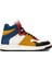Erkek Sarı Mavi Beyaz Siyah Hakiki Deri Sneaker Bot 3K1SB75175 1
