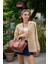 Taba Kroko Kadın Bolso Shopper El ve Omuz Çantası 5