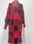 El Örgüsü Ekose Kırmızı Kadın Uzun Hırka Standart Beden 4