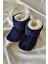 Peluş Bebek Tüylü Kaymaz Taban Patik 0-9 Ay Panduf 1