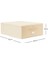 Ocean Home Te x tile Orta Boy Bej Balıksırtı Destekli Kutu Hurç 45 x 55 x 18 cm 2