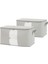 2'li Mega Boy Pvc Pencereli Gri Balıksırtı Hurç Set 75 x 40 x 40 cm 2