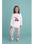 Lamb Desenli Uzun Kollu Pamuk Kız Çocuk Pijama Takımı 5