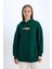 Relax Fit Baskılı Kapüşonlu İçi Yumuşak Tüylü Kalın Sweatshirt Tunik E0318AX24WN 4