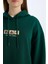 Relax Fit Baskılı Kapüşonlu İçi Yumuşak Tüylü Kalın Sweatshirt Tunik E0318AX24WN 5